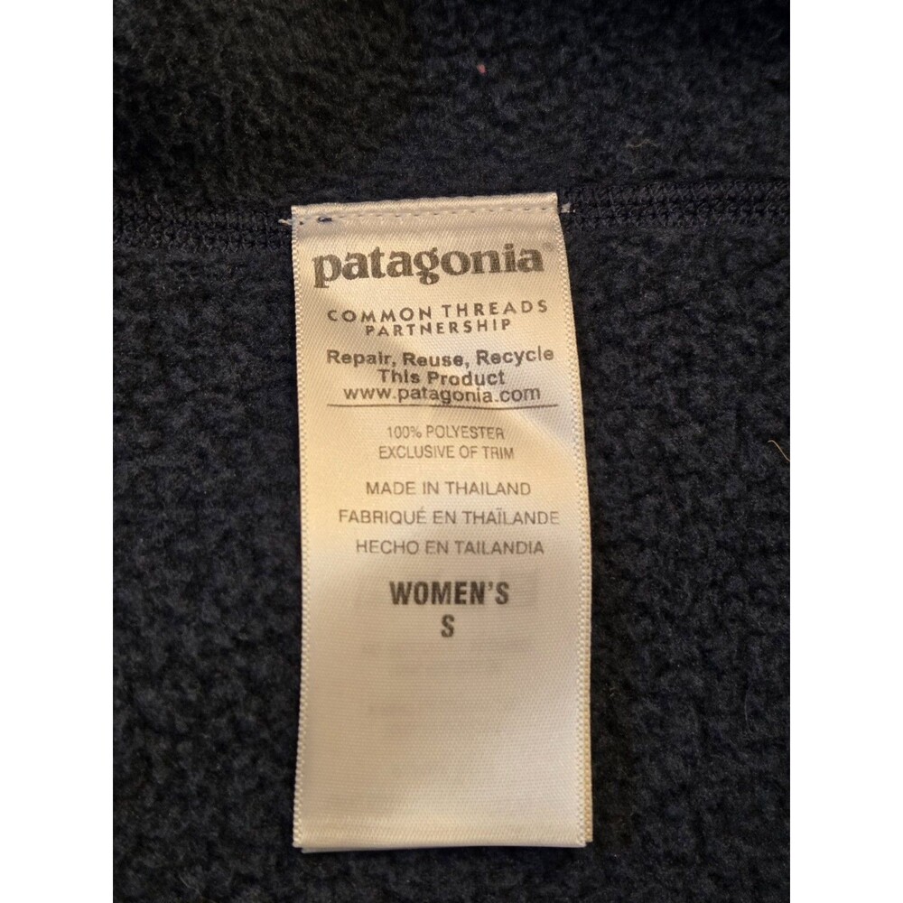 Patagonia Better Sweater 1/4 Zip Pullover Womens Small Blue Fleece Jacket - Picture 5 of 7